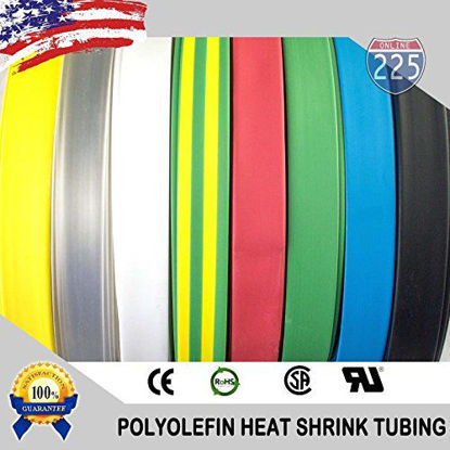 Picture of 225FWY 5 FT 1/4" 6mm Polyolefin Black Heat Shrink Tubing 2:1 Ratio