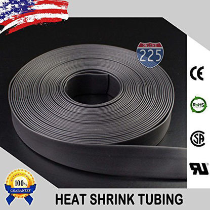 Picture of 225FWY 5 FT 5/8" 16mm Polyolefin Black Heat Shrink Tubing 2:1 Ratio