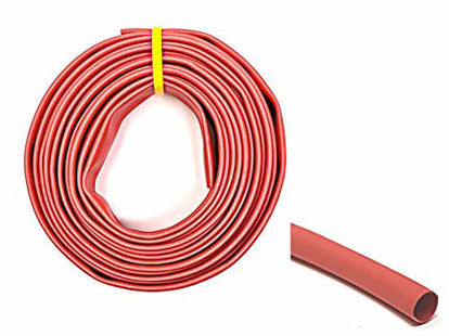 Picture of WindyNation 1/4" 20 Feet Red 3:1 Dual Wall Adhesive Glue Lined Marine Grade Heat Shrink Tube Tubing