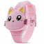 Picture of Kids Watch,Girls Watch Digital Cute Cat Shape Pink LED Fashion Silicone Band Clamshell Design Wrist Watch Girl Gifts