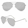 Picture of SOJOS Classic Aviator Polarized Sunglasses for Men Women Vintage Retro Style SJ1054 with Silver Frame/Silver Mirrored Lens