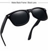 Picture of Joopin Polarized Sunglasses for Women Men, Retro Designer Sun Glasses (Matte Black+Blue)