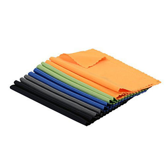 Microfiber Lens Cleaning Cloth for Eyeglasses Cameras Colorful Stripes Smartphones and All Screens