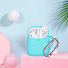 Picture of AirPods Case Cover with Keychain, Full Protective Silicone AirPods Accessories Skin Cover for Women Girl with Apple AirPods Wireless Charging Case,Front LED Visible-Mint Green