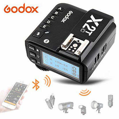 Picture of Godox X2T-C TTL Wireless Flash Trigger with Bluetooth Connection for Canon, 2.4G HSS 1/8000s,TCM Function,5 Separate Group Buttons & Quick Lock Hot-Shoe &LCD Display