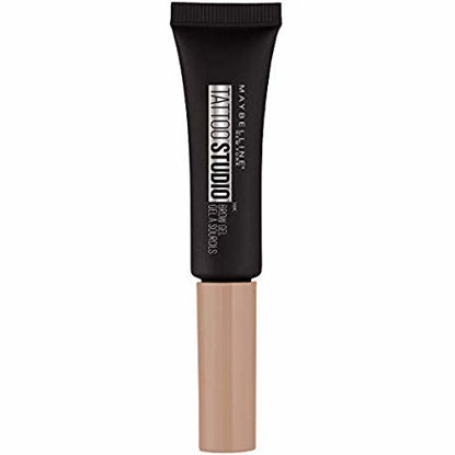 Picture of Maybelline TattooStudio Longwear Waterproof Eyebrow Gel Makeup for Fully Defined Brows, Spoolie Applicator Included, Lasts Up To 2 Days, Light Blonde, 0.23 Fl Oz (Pack of 1)