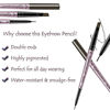 Picture of HeyBeauty 2 Pack of Eyebrow Pencil, Waterproof Eyebrow Makeup with Dual Ends, Professional Brow Kit with Eyebrow, Khaki Coffee