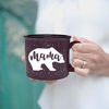 Picture of Cute Girly Ceramic Coffee Mug for Mom, Women - Mama Bear - Plum - Unique Fun Gifts for Her, Wife, Mom, Under $20 - Handmade Coffee Cups & Mugs with Quotes, 14 oz