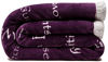 Picture of Chanasya Warm Hugs Positive Energy Healing Thoughts Caring Gift Throw Blanket - Sherpa Microfiber Comfort Gift Throw - Get Well Soon Gift for Women Men Cancer Patient - Aubergine Blanket