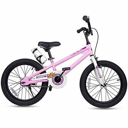 Picture of RoyalBaby Kids Bike Boys Girls Freestyle BMX Bicycle With Kickstand Gifts for Children Bikes 18 Inch Pink