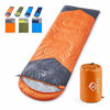 Picture of oaskys Camping Sleeping Bag - 3 Season Warm & Cool Weather - Summer, Spring, Fall, Lightweight, Waterproof for Adults & Kids - Camping Gear Equipment, Traveling, and Outdoors