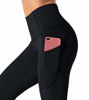Picture of Dragon Fit High Waist Yoga Leggings with 3 Pockets,Tummy Control Workout Running 4 Way Stretch Yoga Pants (Small, Capri-Black)