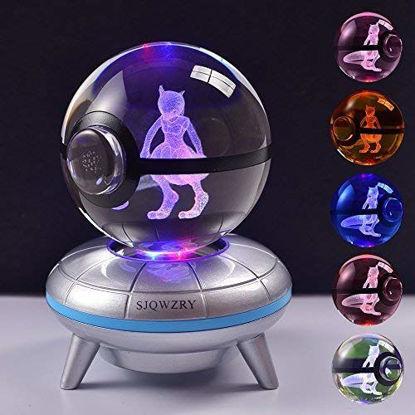 Picture of 3D Crystal Ball LED Night Light Base Changes Color Toy Night Light Child Christmas Present