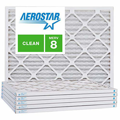 Picture of Aerostar 12x14x1 MERV 8, Pleated Air Filter, 12x14x1, Box of 6, Made in The USA