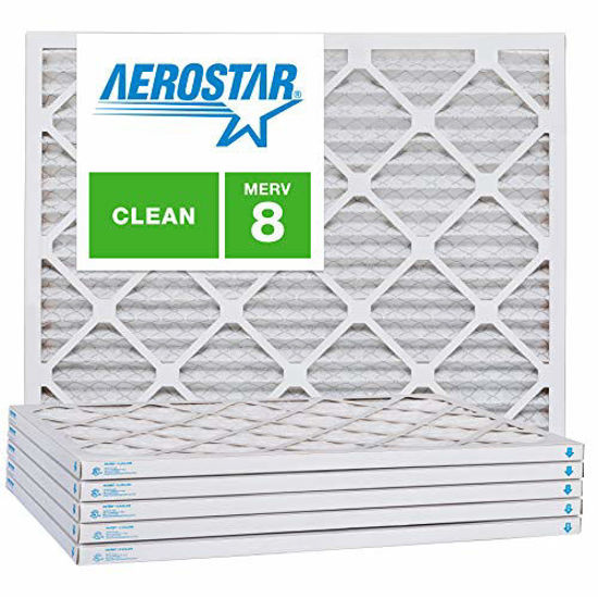 Picture of Aerostar 12x14x1 MERV 8, Pleated Air Filter, 12x14x1, Box of 6, Made in The USA