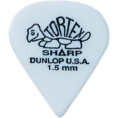 Picture of Dunlop Tortex Sharp Guitar Picks 1.50mm White 72 Pack