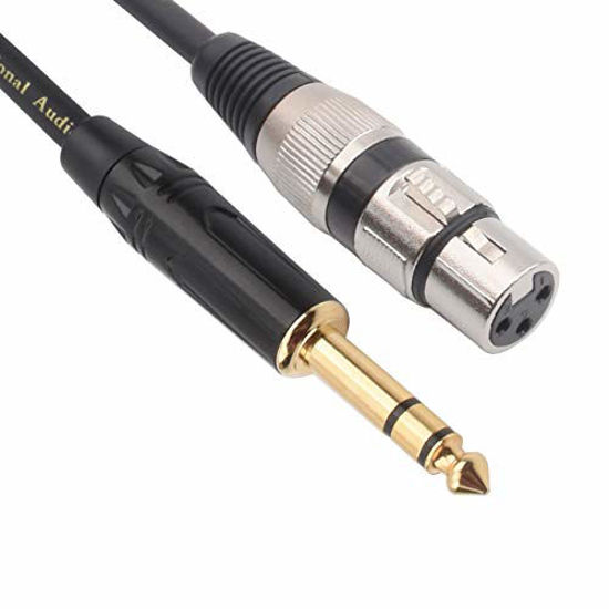 GetUSCart TISINO XLR Female to 1 4 Inch 6.35mm TRS Jack Lead