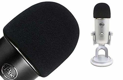 Picture of Windscreen/Pop Filter/Foam Cover for Blue Yeti USB Microphone Mic, Made of Premium Quality Material Blocks Unwanted Wind or Breathing Noise