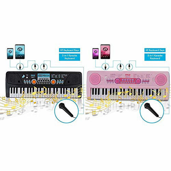 Picture of Digital Electronic Musical Keyboard - Kids Learning Keyboard 49 Keys Portable Electric Piano & Electric Keyboard Piano for Kids-Portable 49 Key Electronic Musical Karaoke Keyboard