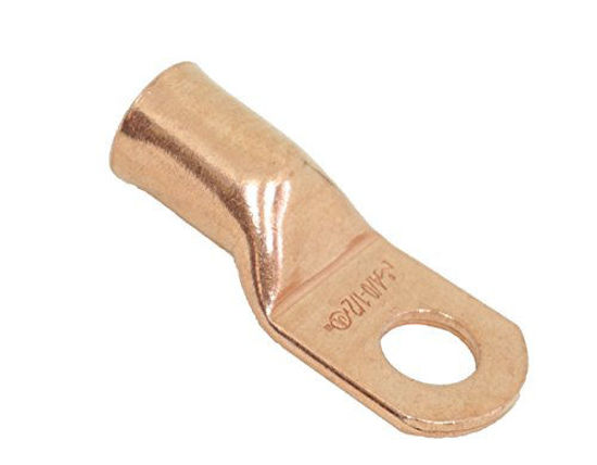Picture of SELTERM 15 Pack 2/0 Gauge 2/0 AWG 1/2" Stud UL Heavy Duty Copper Crimp Lugs Welding Cable Bare Copper Eyelet Lug