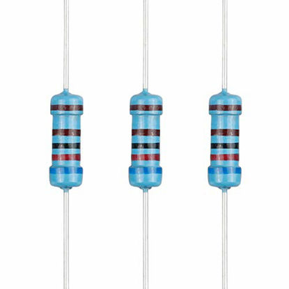 Picture of EDGELEC 100pcs 6.2K ohm Resistor 1/2w (0.5Watt) ±1% Tolerance Metal Film Fixed Resistor, Multiple Values of Resistance Optional