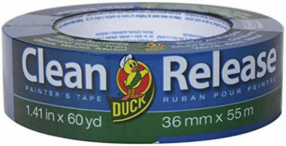 Picture of Duck Brand 240194 Clean Release Painter's Tape, 1.41 in. x 60 yd, Blue, Single Roll 1