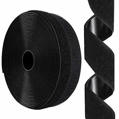 GetUSCart- 3/4 Inch x 82 Feet Black Hook Loop Strips with Adhesive Heavy  Duty, Multi-Purpose Hook and Loop Tape, Double Sided Hook Loop Rolls,  Picture Hanging Strips, Bulk Sticky Straps Wall Hanging