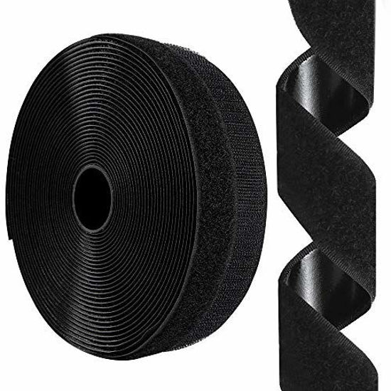 GetUSCart- 3/4 Inch x 26 Feet Hook and Loop Tape Sticky Back Fastener Roll,  Nylon Self Adhesive Heavy Duty Strips Fastener for Home Office School Car  and Crafting Organization