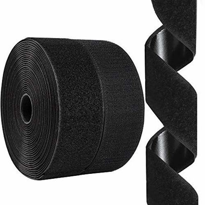 Picture of 2 Inch x 26 Feet - Hook and Loop Tape Sticky Back Fastener Roll, Nylon Self Adhesive Heavy Duty Strips Fastener for Home Office School Car and Crafting Organization
