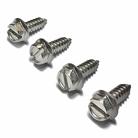 GetUSCart Rustproof Stainless License Plate Screws Set of 4