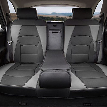 Picture of FH Group Ultra Comfort Leatherette Front Seat Cushions (Airbag Compatible), Gray/Black-Bench (PU205013GRAYBLACK)