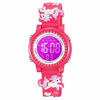 Picture of Venhoo Kids Watches for Girls 3D Cartoon Waterproof 7 Color LED Digital Child Wrist Watch Unicorn Gifts for Kid Toddler-Rose Red