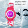 Picture of Venhoo Kids Watches for Girls 3D Cartoon Waterproof 7 Color LED Digital Child Wrist Watch Unicorn Gifts for Kid Toddler-Rose Red