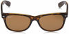Picture of Ray-Ban unisex adult Rb2132 New Wayfarer Polarized Sunglasses, Striped Tortoise/Polarized Crystal Brown, 55 mm US