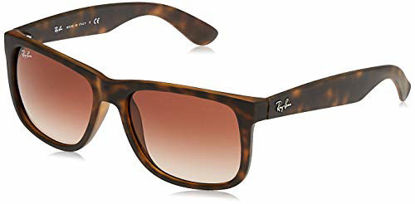 Picture of Ray-Ban RB4165 JUSTIN 710/13 55M Rubber Light Havana/Brown Gradient Sunglasses For Men For Women