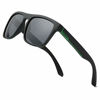 Picture of DUBERY Classic Polarized Sunglasses for Men Women Retro 100% UV Protection Driving Sun Glasses D731 (black)