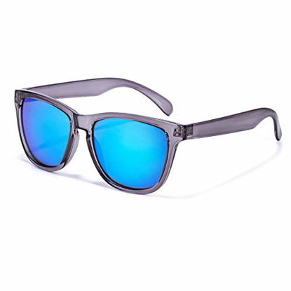 Picture of Women Sunglasses Vintage Squre Frame Crystal Color UV400 Lens UVA/UVB Protection Fit for Outdoor,Ski Vacation (Grey, ice blue)