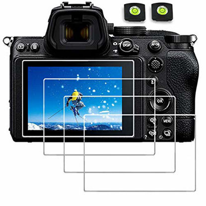 Picture of Glass Screen Protector Compatible for Nikon Z 5 Z5 Z6II Z7II Z6 II Z7 II Mark II (not z50) Camera,debous Anti-scratch Tempered Glass Hard Protective Film Cover (4pack),include 2 hot show level cover