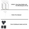 Picture of Youngever 4 Pack Empty Glass Spray Bottle, 16 Ounce Clear Glass Spray Bottle for Essential Oils with Extra Durable Trigger Sprayers