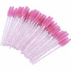 Picture of 100PCS Crystal Eyelash Mascara Brushes Wands Applicator Makeup Kits (Pink)