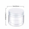 Picture of 6 Pack Plastic Pot Jars Round Clear Leak Proof Plastic Container Jars with Lid for Travel Storage, Eye Shadow, Nails, Paint, Jewelry (2 oz, Clear)