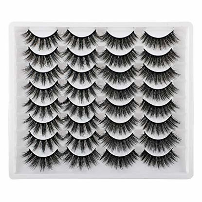 Picture of JIMIRE 2 Variety Styles False Eyelashes 16 Pairs Fluffy Volume Natural Fake Lashes Pack