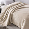 Picture of Exclusivo Mezcla Queen Size Flannel Fleece Velvet Plush Bed Blanket as Bedspread/Coverlet/Bed Cover (90" x 90", Camel) - Soft, Lightweight, Warm and Cozy