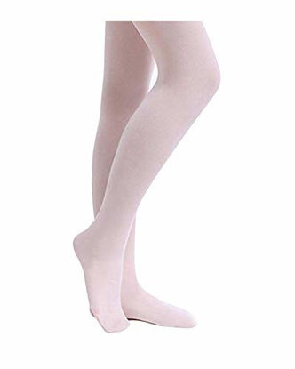 Picture of STELLE Girls' Ultra Soft Pro Dance Tight/Ballet Footed Tight (Toddler/Little Kid/Big Kid), Ballet Pink, XXS