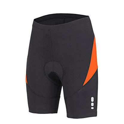 Picture of beroy Womens Bike Shorts with 3D Gel Padded,Cycling Women's Shorts (L, Orange)