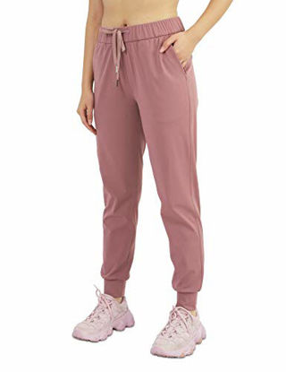Picture of AJISAI Womens Joggers Pants Drawstring Running Sweatpants with Pockets Lounge Wear Mauve M