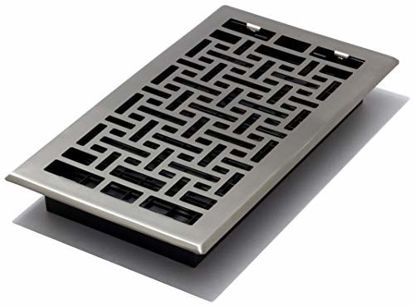 Picture of Decor Grates AJH612-NKL Oriental Floor Register, 6-Inch by 12-Inch, Nickel