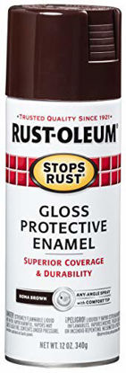 Picture of Rust-Oleum 267112 Stops Rust Spray Paint, 12-Ounce, Kona Brown