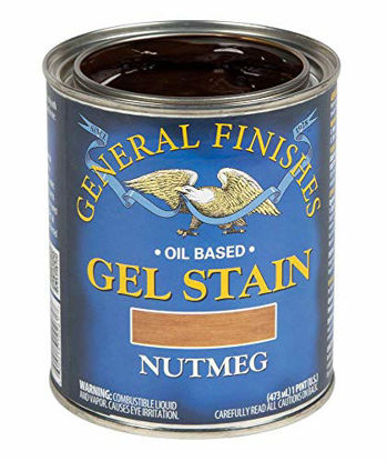 Picture of General Finishes Oil Base Gel Stain, 1 Pint, Nutmeg