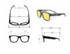 Picture of MAGID Y50BKAFA Iconic Y50 Design Series Safety Glasses with Side Shields | ANSI Z87+ Performance, Scratch & Fog Resistant, Reduce Eye Strain & Fatigue, Cloth Case Included, Amber Lens (2 Pair)